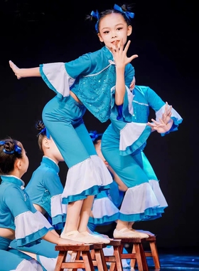 儿童古典舞马儿嘟嘟骑演出服民族舞蹈群舞板凳乖乖表演服童忆板凳