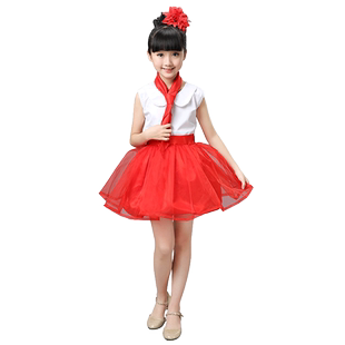 元旦儿童合唱演出服礼服我是红领巾中小学生诗词朗读男女童表演服