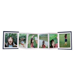 情侣礼物定制手风琴相册折叠页相册本成长册纪念册照片书diy影集相簿来图定制皮面宝宝幼儿园记录照片做成书