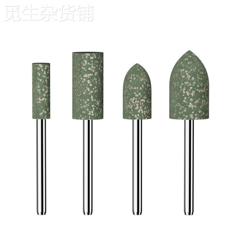 芝麻磨头橡胶橡皮抛光打磨头金属玉石用抛光轮小电磨头柄3mm厂家