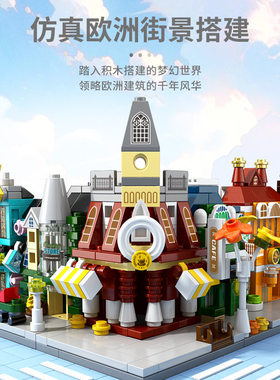 乐乐兄弟房子建筑街景拼装玩具