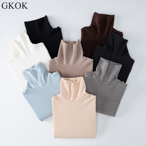gkok高领儿童保暖打底衫