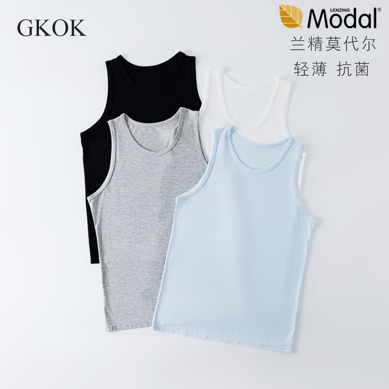 青少年夏季薄款白黑色背心大码