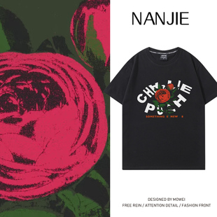 Charlie Puth查理普斯演唱会周边短袖T恤男女断眉同款半袖夏季潮