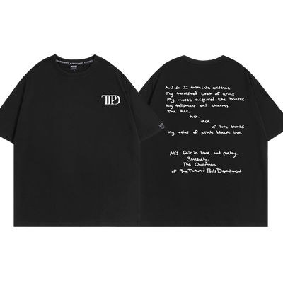 泰勒斯威夫特TTPD短袖T恤应援服