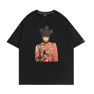 李宇春同款衣服周末愉快演唱会黑色印花短袖T恤粉丝应援服上衣潮