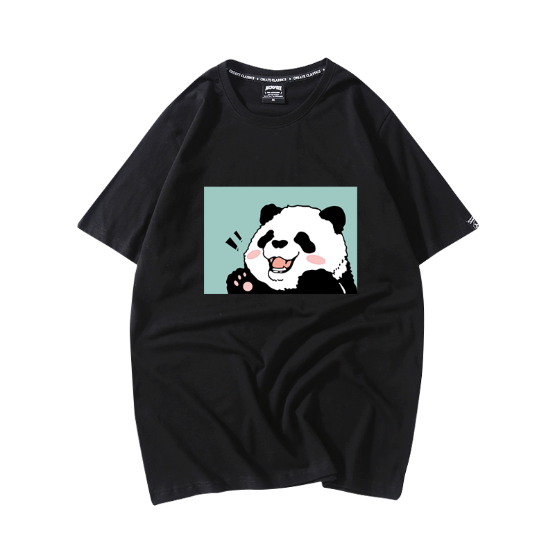 宋亚轩同款衣服萌系熊猫短袖T恤