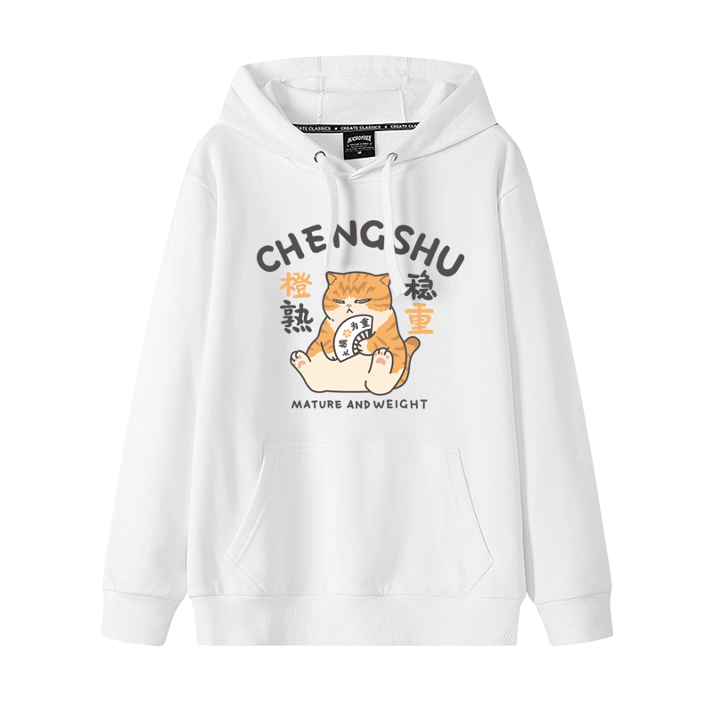 猫咪印花连帽卫衣早春薄款外套