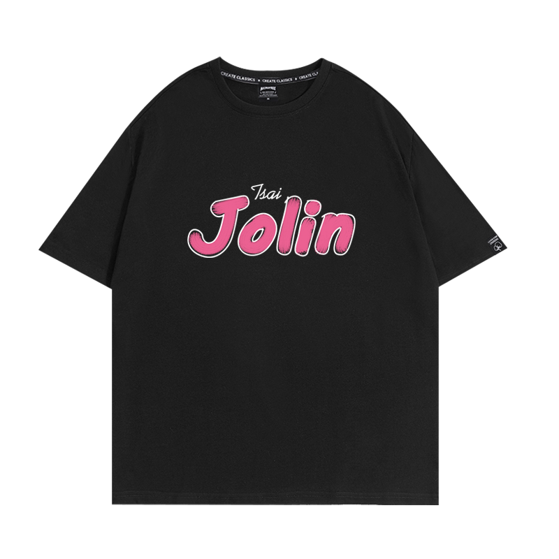 蔡依林Jolin手绘字母印花短袖T恤
