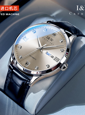 正品IW手表男款自动机械表爱沃驰官方旗舰店男士简约皮带品牌腕表