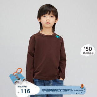 宽松圆领打底上衣KEQ3Y427 t恤男童女童新款 播broadcute童装 长袖