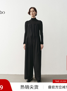 【播奥莱】播商场同款高腰显瘦收腰连体裤女25春阔腿裤BDS1JD1196