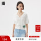 条状镂空结合绞花萌趣绣花开衫 播2023夏季 商场同款 女BDQ2UD1530