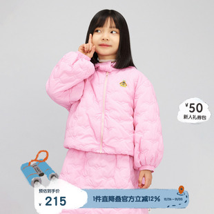 宽松休闲女童保暖棉衣KGQ3P513 时尚 播broadcute童装 棉服秋冬新品