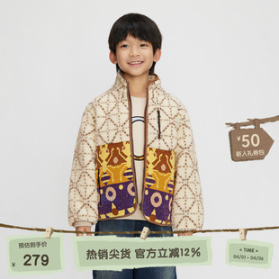 播broadcute童装 男童女童羊羔绒外套KEQ4P673 棉服秋冬新款