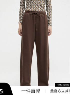 播舒适简约松紧系带腰裤子BDR4KD3923