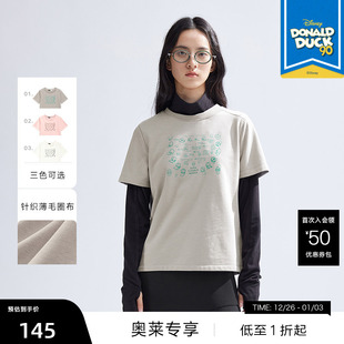 BDR1YD0221 T恤宽松圆领上衣 播迪士尼唐老鸭系列商场同款 短袖