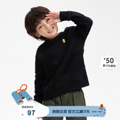 播broadcute童装 秋冬男女童新品 百搭拼接全棉套头卫衣KEQ2I117