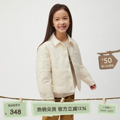 女童外套翻领棉服KGR4PD0312 新款 播broadcute童装 2024秋季