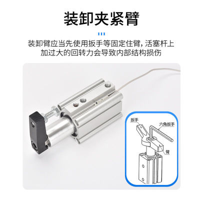 G/MKB16/20L/32SMC气缸回转夹紧下压气缸旋转90度MKA40/50/63QCK1