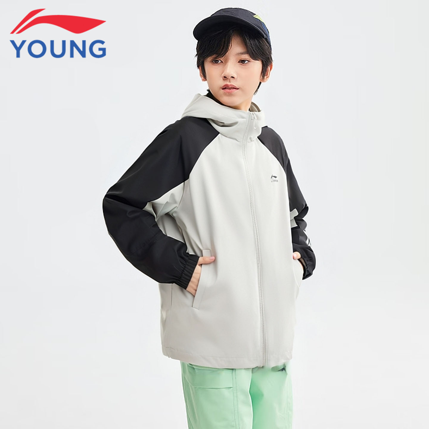 李宁儿童风衣男童大童25秋季新款