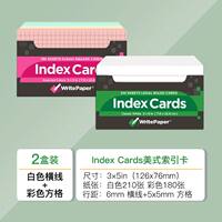 KAISA American-style stationery IndexCards, word memory cards, white horizontal line sticky notes, non-sticky notebooks, high appearance level, colorful sticky notes, postgraduate entrance examination error cards, ins style thumbnail 8