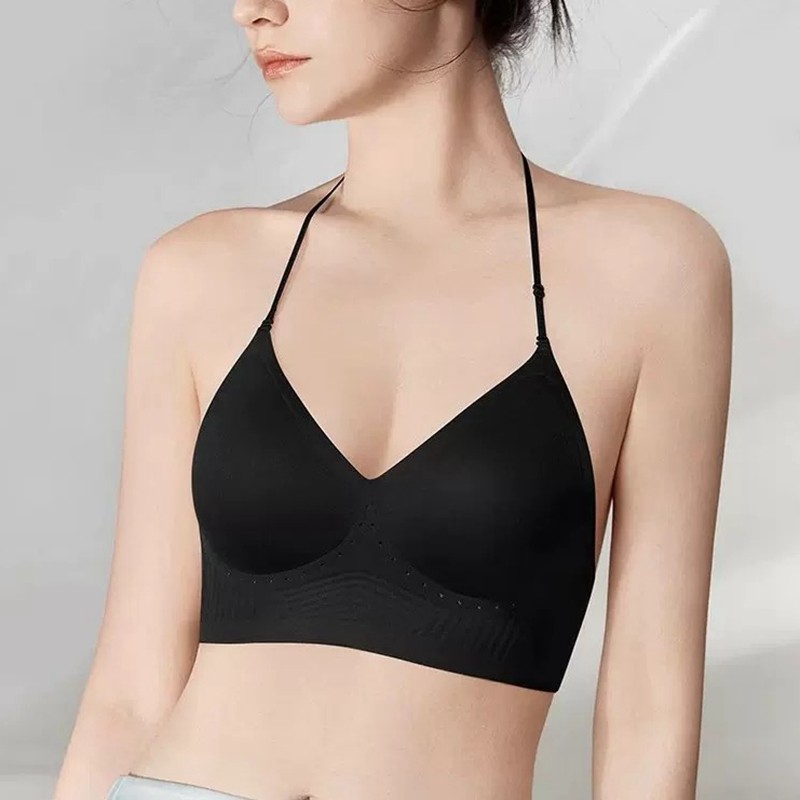 挂脖式哺乳内衣防下垂聚拢产后喂奶无痕孕妇专用怀孕期薄款文胸罩