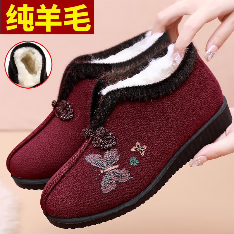 冬季老人棉鞋女老北京布鞋女
