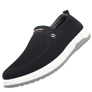 新款老北京布鞋男正品透气软底一脚蹬中老年爸爸鞋开车鞋休闲板鞋