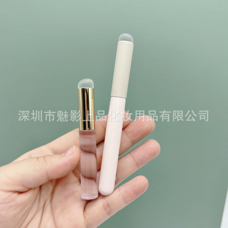 魅影上线新品啦~圆头硅胶唇刷QQ软软液体硅胶唇刷口红刷晕染刷子~