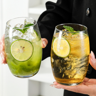 高级感玻璃水杯莫吉托鸡尾酒杯加厚清透家用调酒套装 果汁杯子