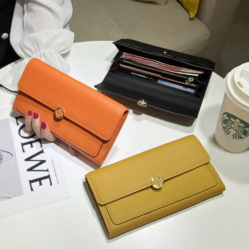 桢浩真皮女士时尚头层牛皮钱包