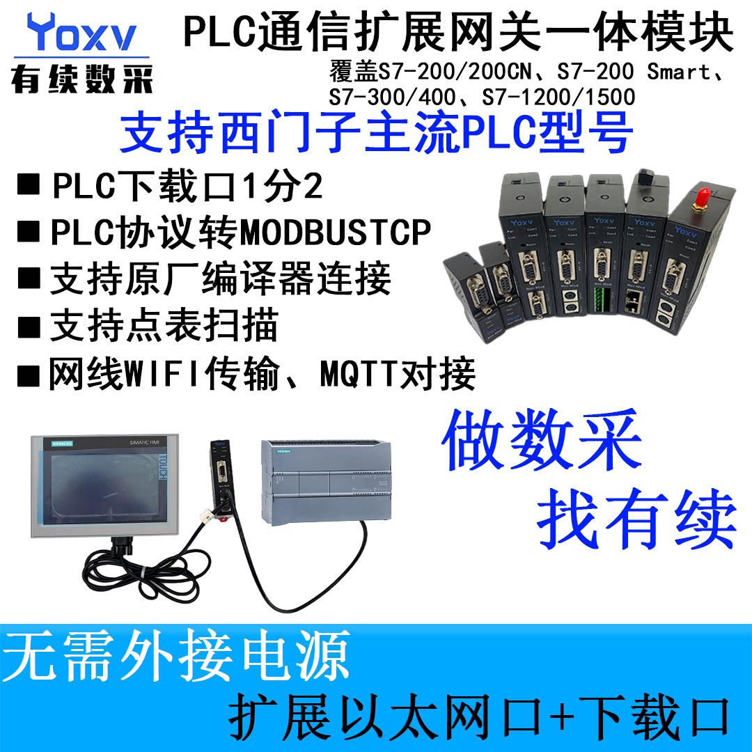 有续西门子PLC转以太网通讯模块扩展网口网关一体机D30-W WIFI款