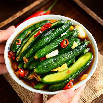 地窖韩式泡菜黄瓜300g韩国风味辣白菜延边朝鲜族下饭菜腌黄瓜咸菜