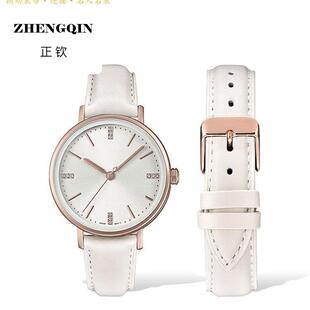 朗动表带 适用Casio卡西欧Sheen手表带真皮卡西欧表带牛皮男女