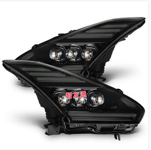 alpharex gtr35大灯总成改装 全LED透镜流水转向日行灯 24款 适用07