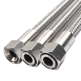 304不锈钢波纹管4分DN15 蒸汽燃气工业金属编织网高压温防爆软管