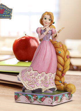 enesco埃内斯绘画的长发公主手办迪士尼公主周边魔法奇缘摆件潮玩