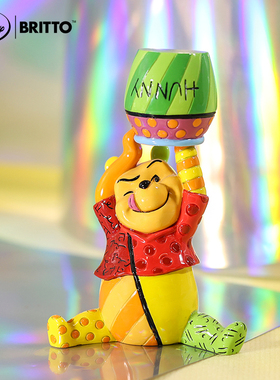 enesco小熊维尼摆件Britto系列小熊维尼熊手办桌面创意摆件收藏