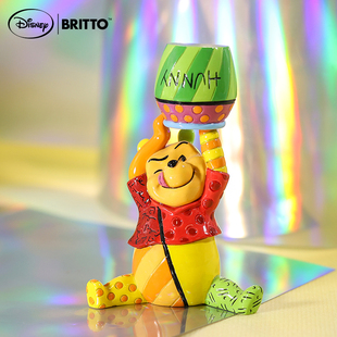 enesco小熊维尼摆件Britto系列小熊维尼熊手办桌面创意摆件收藏