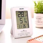 电子温湿度计家用室内办公室高精度带闹钟温度计立放