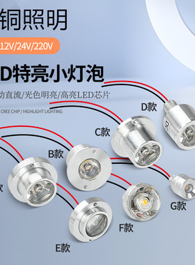 超亮12VLED灯泡直流12V电瓶电池灯珠招牌家装柜台应急迷你LED光源