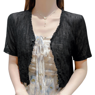 温娴通勤蕾丝网纱上衣