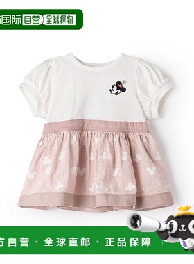 日本直邮日潮 petit main【迪士尼】全图案拼接蓬松T恤 9652215