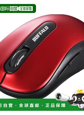 【日本直邮】BSMBW310RD（红色）无线 BlueLED 光电鼠标 5 个按钮