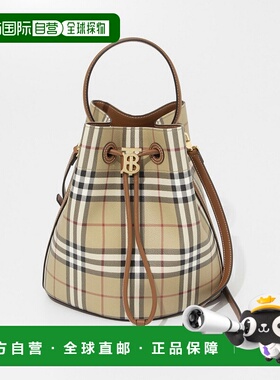 日本直邮Burberry 巴宝莉 LL 小抽绳水桶包 DFC 8096289 A9534 女