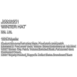 日本直邮VOLCOM/Volcom WINTER HAT 帽子盖子帽子单板滑雪滑雪