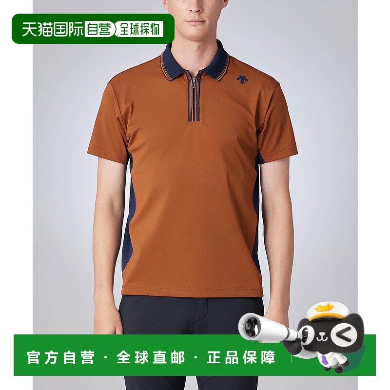 日本直邮Descente 高尔夫半拉链半袖衬衫（接触冷感） 高尔夫衬衫