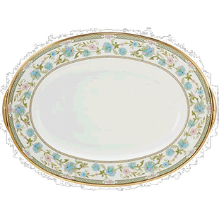 【日本直邮】Noritake则武 椭圆盘子 37cm 1枚 骨瓷 T59544/9983