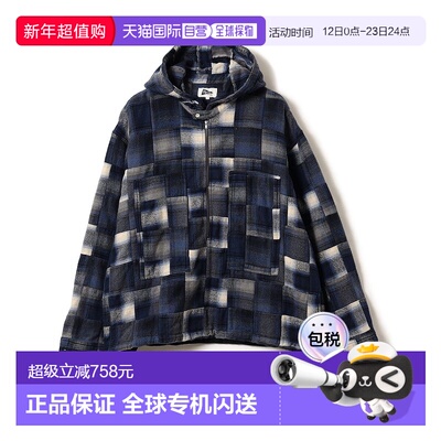 1h可退 日本直邮Pilgrim Surf+Supply 男士宽松半拉链连帽衬衫 补